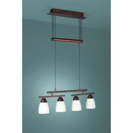 Philips Massive 40376/43/10 – Csillár zsinóron FAHRO 4xE14/8W/230V barna