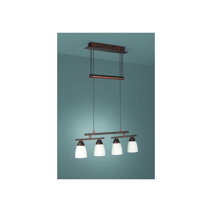 Philips Massive 40376/43/10 – Csillár zsinóron FAHRO 4xE14/8W/230V barna