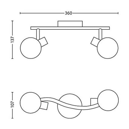 Philips Massive - Spotlámpa HOSTA 2xG9/28W/230V