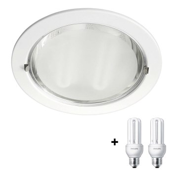 Philips Massive 59799/31/10 - Beépíthető lámpa RONDA 2xE27/14W/230V