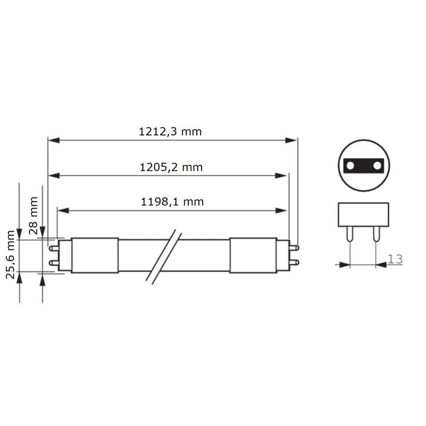 LED fénycső Philips MASTER T8 G13/16W/80V 6500K 120 cm