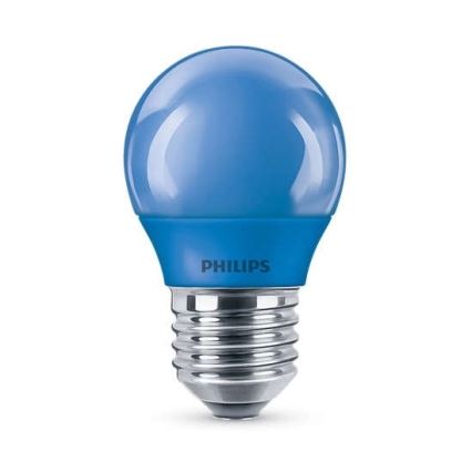 LED izzó Philips P45 E27/3,1W/230V kék