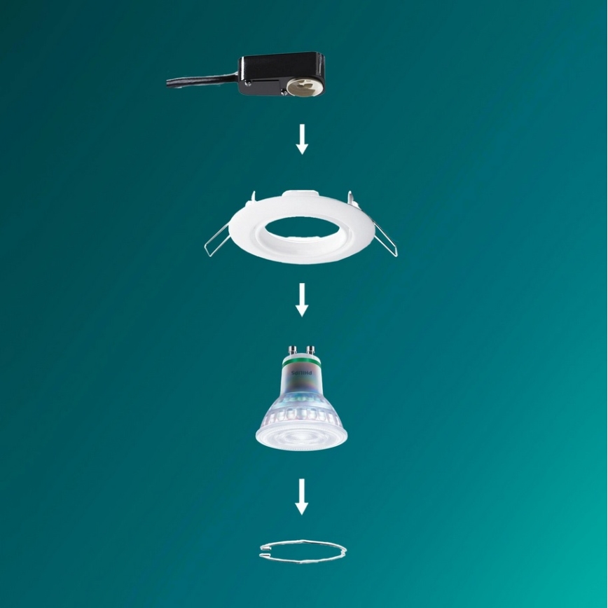 Philips - PERIDOT 3 darabos süllyesztett lámpatest 1xGU10/7W/230V fehér