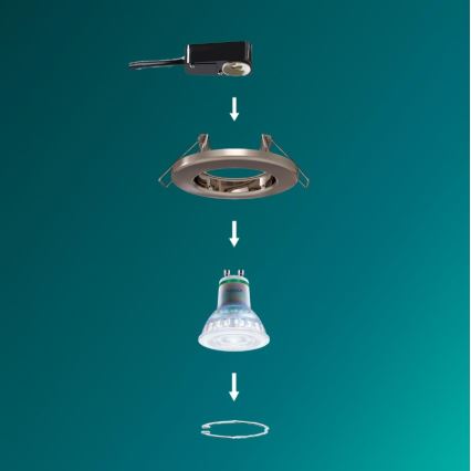 Philips - PERIDOT beépíthető lámpatest 1xGU10/7W/230V ezüstszínű