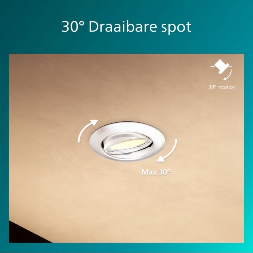 Philips - PERIDOT beépíthető lámpatest 1xGU10/7W/230V fehér