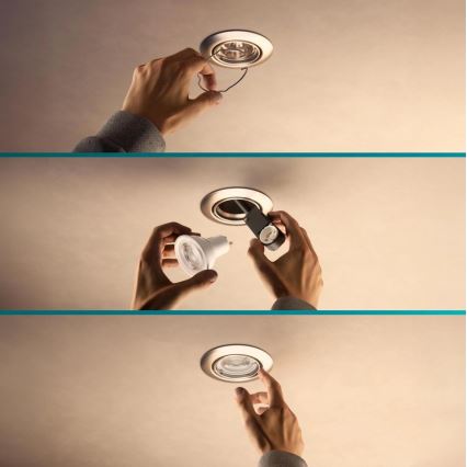 Philips - PERIDOT beépíthető lámpatest 1xGU10/7W/230V fehér