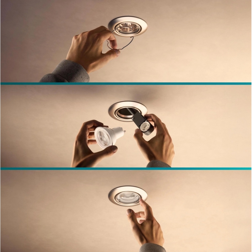 Philips - PERIDOT beépíthető lámpatest 1xGU10/7W/230V fehér