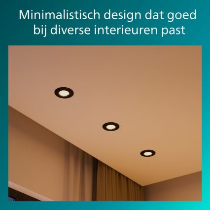 Philips - PERIDOT süllyesztett mennyezeti lámpa 1xGU10/7W/230V fekete