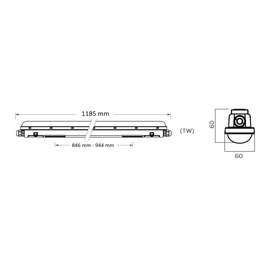 Philips Pila - LED műszaki fénycsöves lámpatest LED/40W/230V 120 cm IP65
