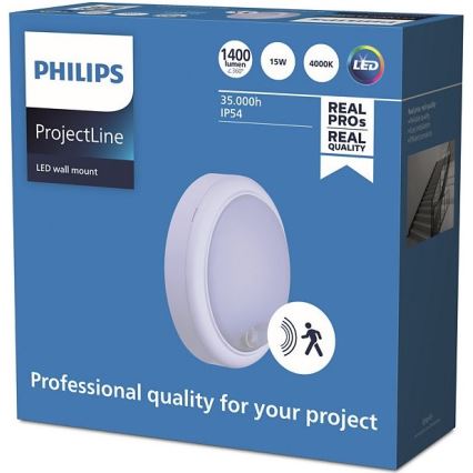 Philips - LED fali lámpa érzékelővel PROJECTLINE LED/15W/230V IP54