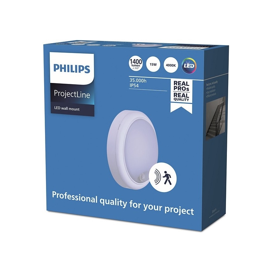 Philips - LED fali lámpa érzékelővel PROJECTLINE LED/15W/230V IP54