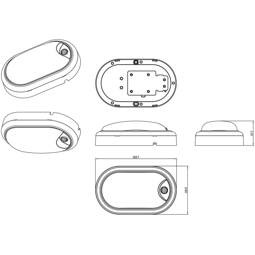 Philips - LED fali lámpa érzékelővel PROJECTLINE LED/15W/230V IP54