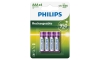 Philips R03B4A95/10 - 4 db tölthető elem AAA MULTILIFE NiMH/1,2V/950 mAh