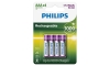 Philips R03B4RTU10/10 - 4 db tölthető elem AAA MULTILIFE NiMH/1,2V/1000 mAh