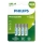 Philips R03B4RTU10/10 - 4 db újratölthető AAA akkumulátor NiMH/1,2V/1000 mAh