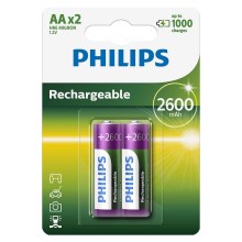 Philips R6B2A260/10 - 2 db tölthető elem AA MULTILIFE NiMH/1,2V/2600 mAh