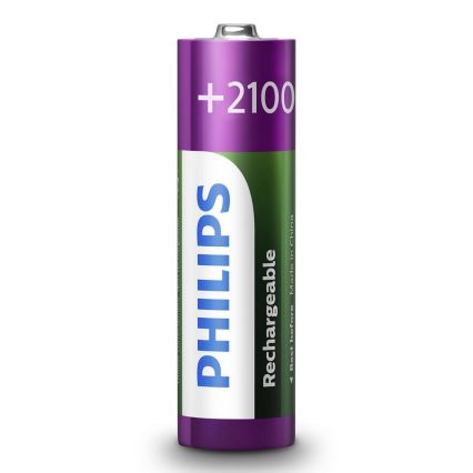 Philips R6B4A210/10 - 4 db tölthető elem AA MULTILIFE NiMH/1,2V/2100 mAh