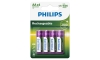 Philips R6B4A210/10 - 4 db tölthető elem AA MULTILIFE NiMH/1,2V/2100 mAh