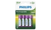 Philips R6B4B260/10 - 4 db tölthető elem AA MULTILIFE NiMH/1,2V/2600 mAh