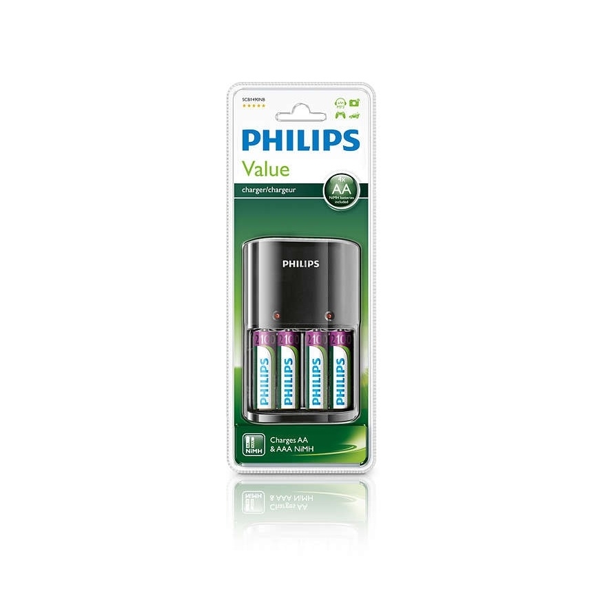 Philips SCB1490NB/12 - akkumulátor töltőí MULTILIFE 4xAA 2100 mAh 230V