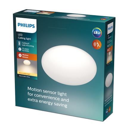 Philips - LED mennyezeti lámpa érzékelővel LED/12W/230V 2700K
