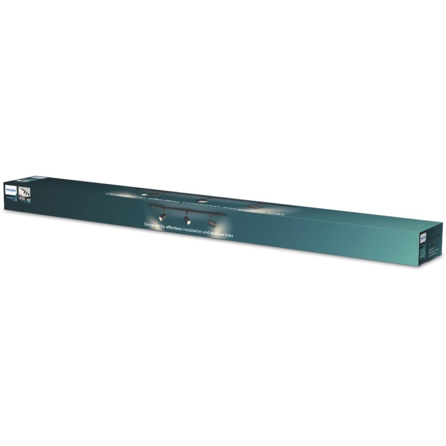 Philips - Sínes EASYLINK spotlámpa, 3×GU10/7W/230V, 1 m, fekete