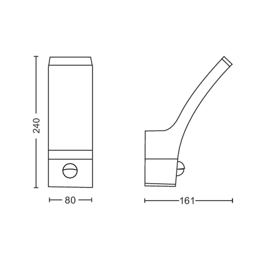 Philips - LED kültéri fali lámpa érzékelővel LED/12W/230V 2700K IP44