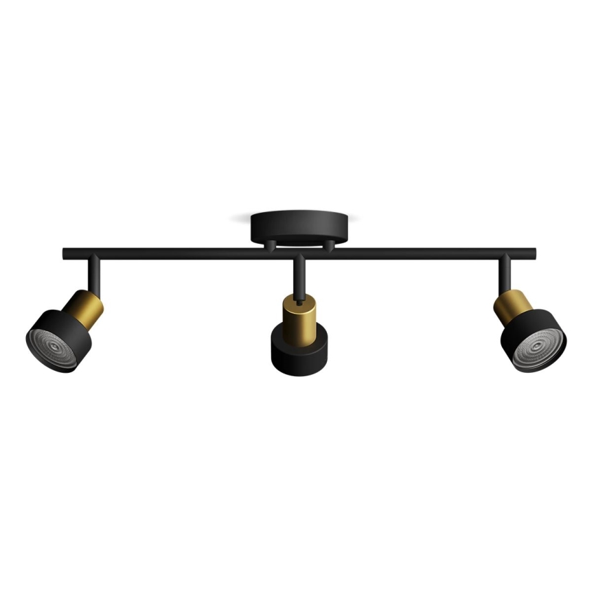 Philips - Spotlámpa CONDUIT 3xGU10/5W/230V fekete/réz