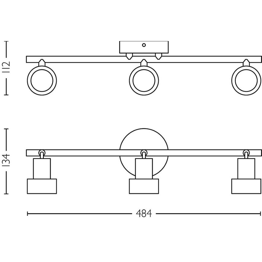 Philips - Spotlámpa CONDUIT 3xGU10/5W/230V fekete/réz