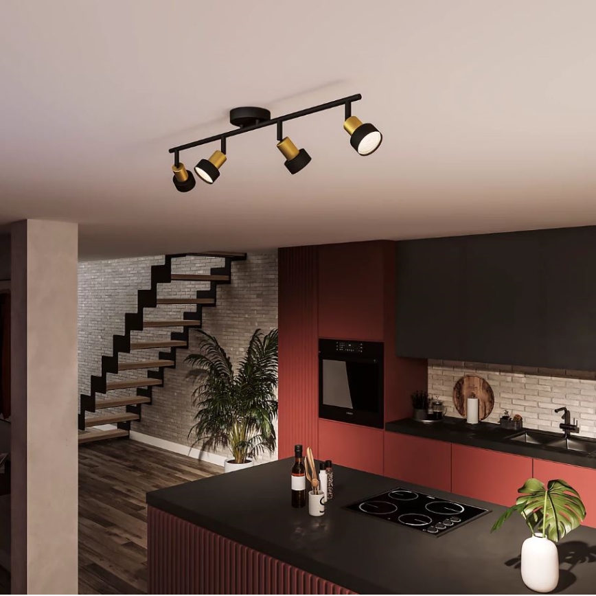 Philips - Spotlámpa CONDUIT 4xGU10/5W/230V fekete/réz