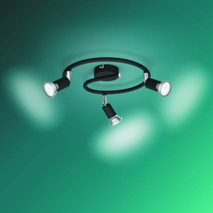 Philips - Spotlámpa 3xGU10/50W/230V fekete