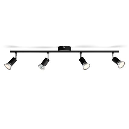 Philips - Spotlámpa 4xGU10/50W/230V fekete