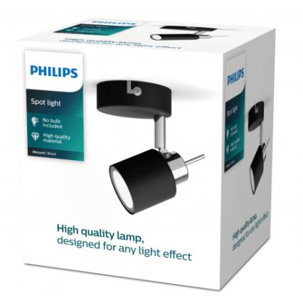 Philips - Spotlámpa 1xGU10/35W/230V fekete