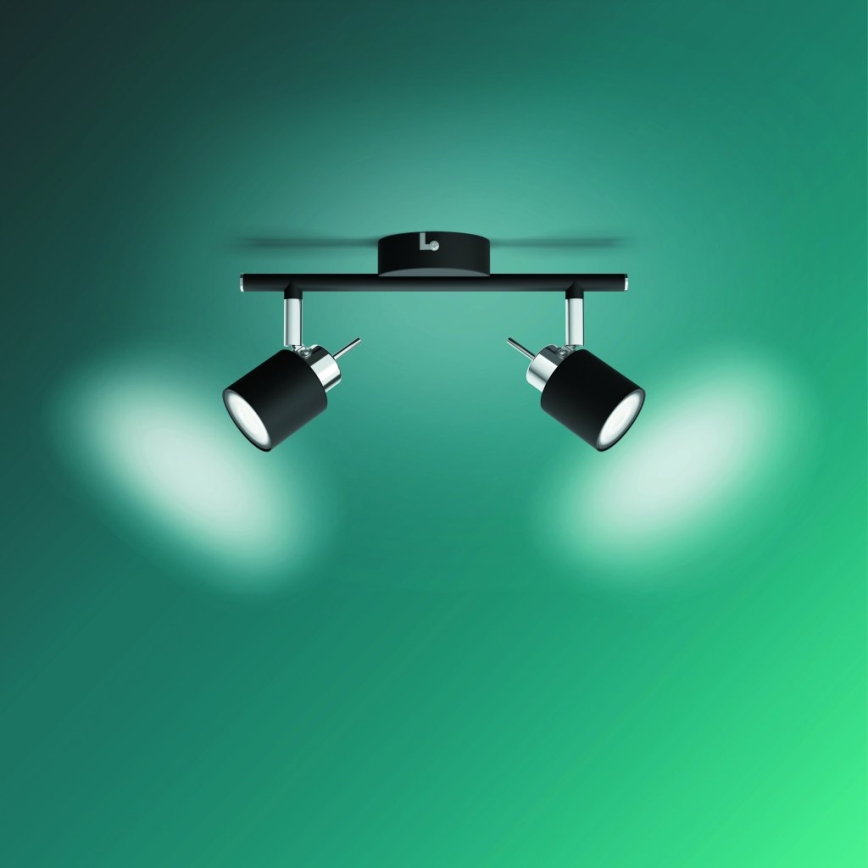 Philips - Spotlámpa 2xGU10/35W/230V fekete