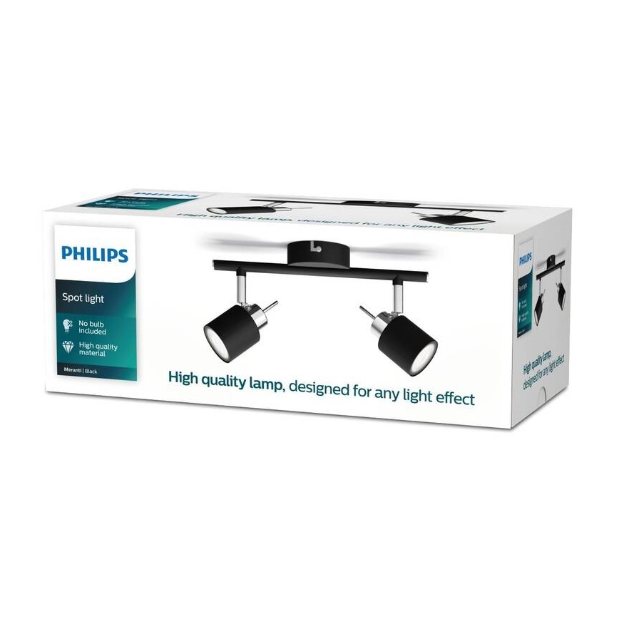 Philips - Spotlámpa 2xGU10/35W/230V fekete