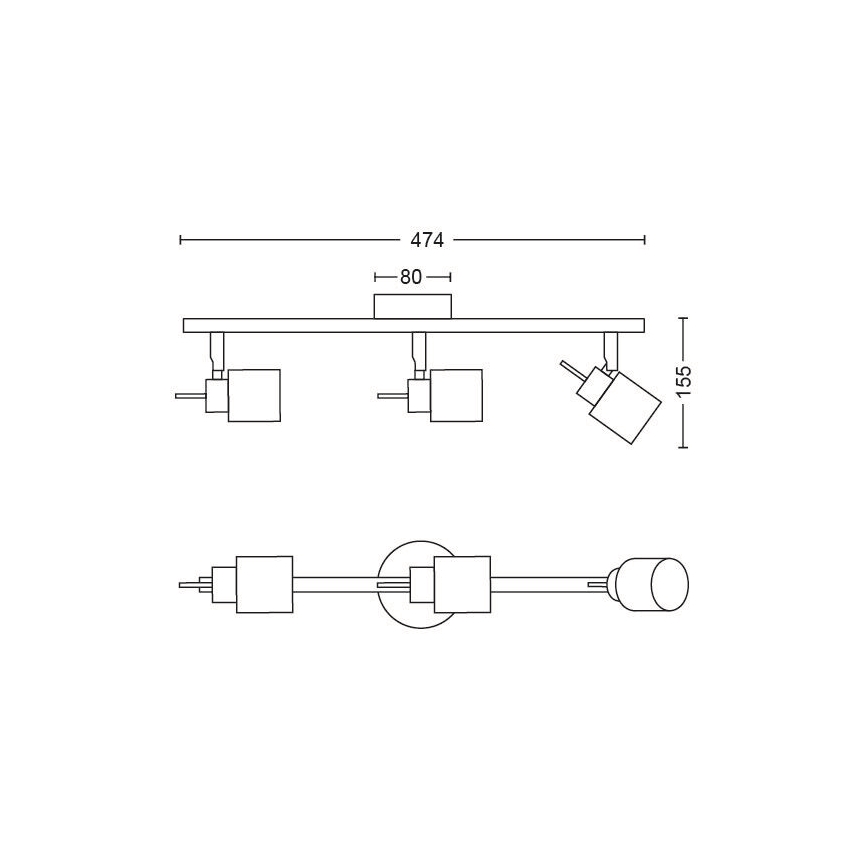 Philips - Spotlámpa 3xGU10/35W/230V fehér