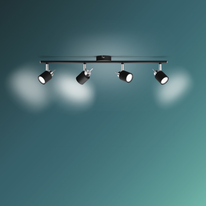 Philips - Spotlámpa 4xGU10/35W/230V fekete