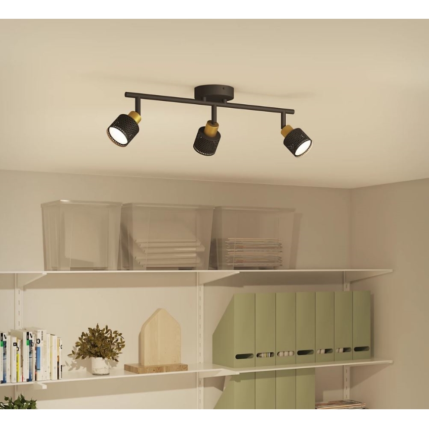 Philips - Spotlámpa NIALL 3xGU10/5W/230V fekete/réz