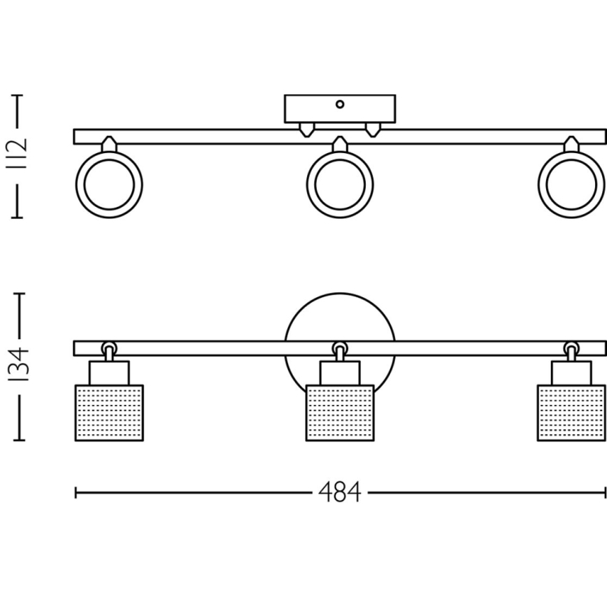 Philips - Spotlámpa NIALL 3xGU10/5W/230V fekete/réz
