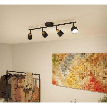 Philips - Spotlámpa NIALL 4xGU10/5W/230V fekete/réz