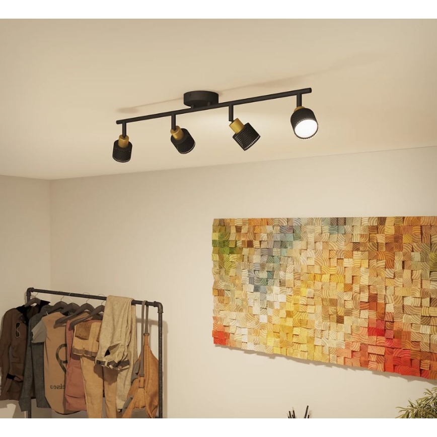Philips - Spotlámpa NIALL 4xGU10/5W/230V fekete/réz
