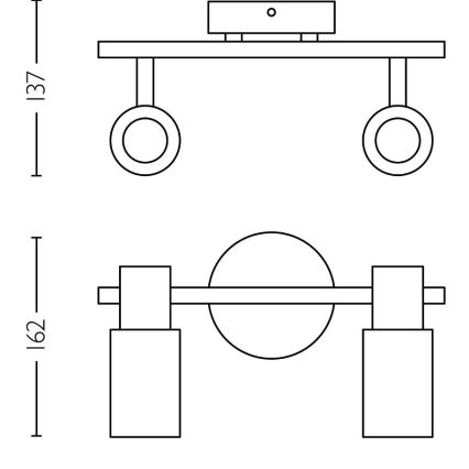 Philips - Spotlámpa PALMS 2xE14/25W/230V