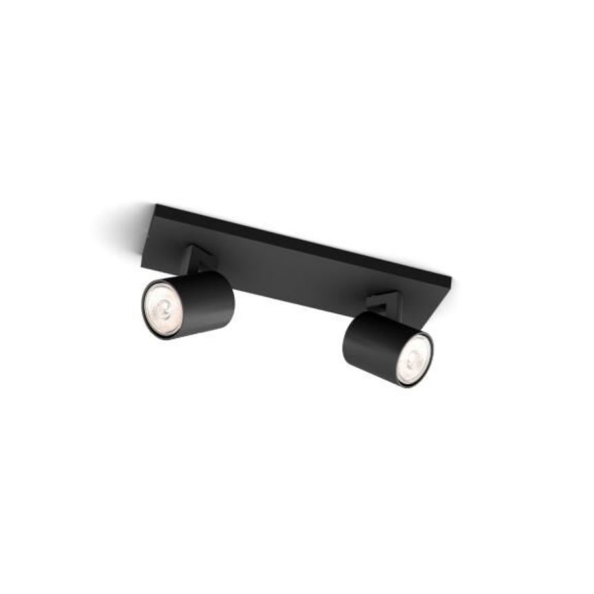 Philips - Spotlámpa RUNNER 2xGU10/20W/230V fekete