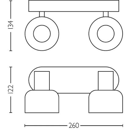 Philips - Spotlámpa SLEET 2xE14/25W/230V