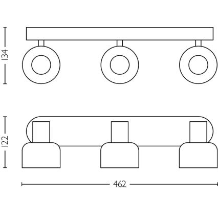 Philips - Spotlámpa SLEET 3xE14/25W/230V
