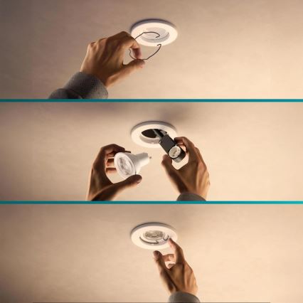 Philips - Süllyesztett mennyezeti lámpatest PERIDOT 1xGU10/7W/230V fehér