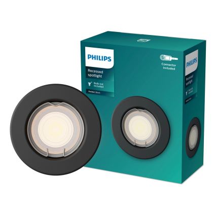 Philips - Süllyesztett mennyezeti lámpatest PERIDOT 1xGU10/7W/230V fekete