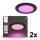 Philips - SZETT 2x LED RGBW dimmelhető fürdőszobai süllyesztett lámpatest Hue SLIM LED/12W/230V 2000-6500K fekete IP44