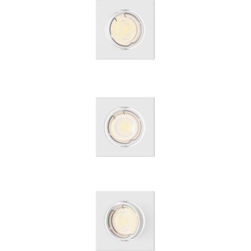 Philips - SZETT 3x beépíthető lámpatest PERIDOT 1xGU10/7W/230V fehér