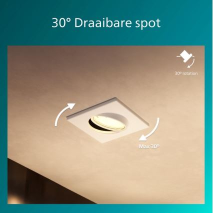 Philips - SZETT 3x beépíthető lámpatest PERIDOT 1xGU10/7W/230V fehér